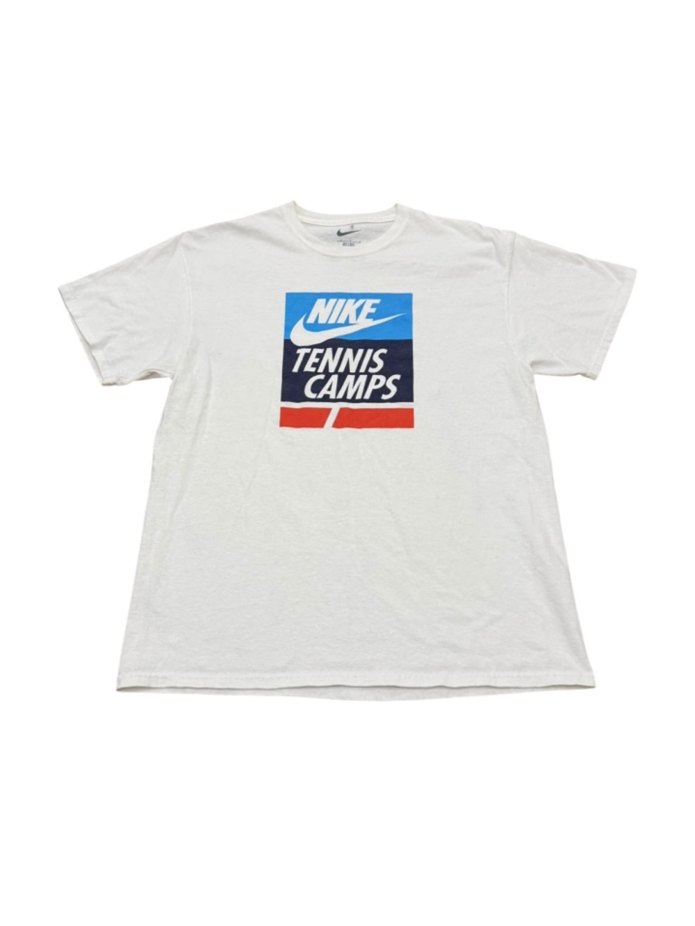 Nike Tennis Camps Graphic T-Shirt White Swoosh Tee